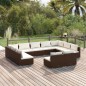 vidaXL 11-tlg. Garten-Lounge-Set mit Kissen Braun Poly Rattan vidaXL 11-tlg. Garten-Lounge-Set mit Kissen Braun Poly Rattan