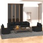 vidaXL 5-tlg. Garten-Lounge-Set mit Kissen Poly Rattan Schwarz vidaXL 5-tlg. Garten-Lounge-Set mit Kissen Poly Rattan Schwarz