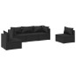 vidaXL 5-tlg. Garten-Lounge-Set mit Kissen Poly Rattan Schwarz vidaXL 5-tlg. Garten-Lounge-Set mit Kissen Poly Rattan Schwarz