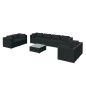vidaXL 9-tlg. Garten-Lounge-Set mit Kissen Poly Rattan Schwarz vidaXL 9-tlg. Garten-Lounge-Set mit Kissen Poly Rattan Schwarz