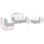 vidaXL 4-tlg. Garten-Lounge-Set mit Kissen Poly Rattan Schwarz vidaXL 4-tlg. Garten-Lounge-Set mit Kissen Poly Rattan Schwarz