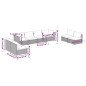 vidaXL 8-tlg. Garten-Lounge-Set mit Kissen Poly Rattan Grau vidaXL 8-tlg. Garten-Lounge-Set mit Kissen Poly Rattan Grau