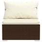 vidaXL 8-tlg. Garten-Lounge-Set mit Kissen Poly Rattan Braun vidaXL 8-tlg. Garten-Lounge-Set mit Kissen Poly Rattan Braun