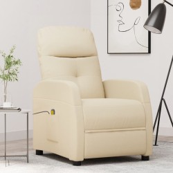 Massagesessel Creme Stoff