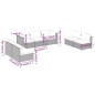 vidaXL 7-tlg. Garten-Lounge-Set mit Kissen Poly Rattan Schwarz vidaXL 7-tlg. Garten-Lounge-Set mit Kissen Poly Rattan Schwarz
