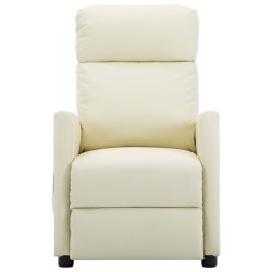 Massagesessel Creme Kunstleder