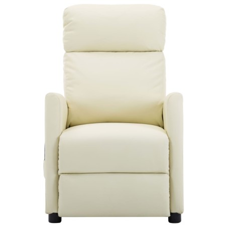 Massagesessel Creme Kunstleder