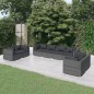vidaXL 8-tlg. Garten-Lounge-Set mit Kissen Poly Rattan Grau vidaXL 8-tlg. Garten-Lounge-Set mit Kissen Poly Rattan Grau