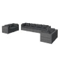 vidaXL 8-tlg. Garten-Lounge-Set mit Kissen Poly Rattan Grau vidaXL 8-tlg. Garten-Lounge-Set mit Kissen Poly Rattan Grau