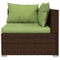 vidaXL 8-tlg. Garten-Lounge-Set mit Kissen Poly Rattan Braun vidaXL 8-tlg. Garten-Lounge-Set mit Kissen Poly Rattan Braun