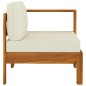 Mittelsofa mit 1 Armlehne Cremeweiß Massivholz Akazie Mittelsofa mit 1 Armlehne Cremeweiß Massivholz Akazie