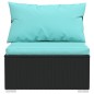 vidaXL 6-tlg. Garten-Lounge-Set mit Kissen Poly Rattan Schwarz vidaXL 6-tlg. Garten-Lounge-Set mit Kissen Poly Rattan Schwarz
