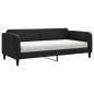 vidaXL Tagesbett mit Matratze Schwarz 90x190 cm Stoff vidaXL Tagesbett mit Matratze Schwarz 90x190 cm Stoff