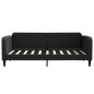vidaXL Tagesbett mit Matratze Schwarz 90x190 cm Stoff vidaXL Tagesbett mit Matratze Schwarz 90x190 cm Stoff
