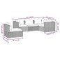 vidaXL 5-tlg. Garten-Lounge-Set mit Kissen Poly Rattan Grau vidaXL 5-tlg. Garten-Lounge-Set mit Kissen Poly Rattan Grau