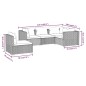vidaXL 5-tlg. Garten-Lounge-Set mit Kissen Poly Rattan Grau vidaXL 5-tlg. Garten-Lounge-Set mit Kissen Poly Rattan Grau
