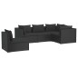 vidaXL 5-tlg. Garten-Lounge-Set mit Kissen Poly Rattan Schwarz vidaXL 5-tlg. Garten-Lounge-Set mit Kissen Poly Rattan Schwarz