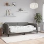 vidaXL Tagesbett mit Matratze Dunkelgrau 100x200 cm Stoff vidaXL Tagesbett mit Matratze Dunkelgrau 100x200 cm Stoff