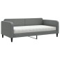 vidaXL Tagesbett mit Matratze Dunkelgrau 100x200 cm Stoff vidaXL Tagesbett mit Matratze Dunkelgrau 100x200 cm Stoff