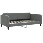 vidaXL Tagesbett mit Matratze Dunkelgrau 100x200 cm Stoff vidaXL Tagesbett mit Matratze Dunkelgrau 100x200 cm Stoff