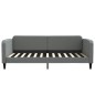 vidaXL Tagesbett mit Matratze Dunkelgrau 100x200 cm Stoff vidaXL Tagesbett mit Matratze Dunkelgrau 100x200 cm Stoff