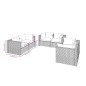 vidaXL 6-tlg. Garten-Lounge-Set mit Kissen Poly Rattan Braun vidaXL 6-tlg. Garten-Lounge-Set mit Kissen Poly Rattan Braun