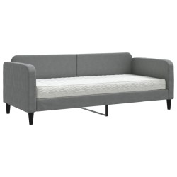 vidaXL Tagesbett mit Matratze Dunkelgrau 80x200 cm Stoff