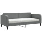 vidaXL Tagesbett mit Matratze Dunkelgrau 80x200 cm Stoff vidaXL Tagesbett mit Matratze Dunkelgrau 80x200 cm Stoff