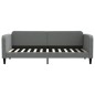 vidaXL Tagesbett mit Matratze Dunkelgrau 80x200 cm Stoff vidaXL Tagesbett mit Matratze Dunkelgrau 80x200 cm Stoff