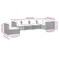 vidaXL 6-tlg. Garten-Lounge-Set mit Kissen Poly Rattan Grau vidaXL 6-tlg. Garten-Lounge-Set mit Kissen Poly Rattan Grau