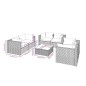 vidaXL 7-tlg. Garten-Lounge-Set mit Kissen Poly Rattan Braun vidaXL 7-tlg. Garten-Lounge-Set mit Kissen Poly Rattan Braun