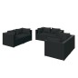 vidaXL 6-tlg. Garten-Lounge-Set mit Kissen Poly Rattan Schwarz vidaXL 6-tlg. Garten-Lounge-Set mit Kissen Poly Rattan Schwarz