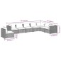 vidaXL 8-tlg. Garten-Lounge-Set mit Kissen Poly Rattan Braun vidaXL 8-tlg. Garten-Lounge-Set mit Kissen Poly Rattan Braun