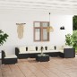 vidaXL 8-tlg. Garten-Lounge-Set mit Kissen Poly Rattan Schwarz vidaXL 8-tlg. Garten-Lounge-Set mit Kissen Poly Rattan Schwarz