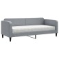 vidaXL Tagesbett mit Matratze Hellgrau 80x200 cm Stoff vidaXL Tagesbett mit Matratze Hellgrau 80x200 cm Stoff