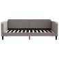 vidaXL Tagesbett mit Matratze Taupe 90x200 cm Stoff vidaXL Tagesbett mit Matratze Taupe 90x200 cm Stoff