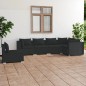 vidaXL 6-tlg. Garten-Lounge-Set mit Kissen Poly Rattan Schwarz vidaXL 6-tlg. Garten-Lounge-Set mit Kissen Poly Rattan Schwarz