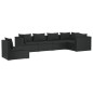 vidaXL 6-tlg. Garten-Lounge-Set mit Kissen Poly Rattan Schwarz vidaXL 6-tlg. Garten-Lounge-Set mit Kissen Poly Rattan Schwarz