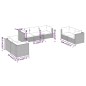 vidaXL 7-tlg. Garten-Lounge-Set mit Kissen Poly Rattan Grau vidaXL 7-tlg. Garten-Lounge-Set mit Kissen Poly Rattan Grau