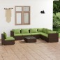 vidaXL 8-tlg. Garten-Lounge-Set mit Kissen Poly Rattan Braun vidaXL 8-tlg. Garten-Lounge-Set mit Kissen Poly Rattan Braun