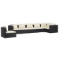 vidaXL 7-tlg. Garten-Lounge-Set mit Kissen Poly Rattan Schwarz vidaXL 7-tlg. Garten-Lounge-Set mit Kissen Poly Rattan Schwarz