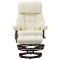vidaXL Massagesessel Verstellbar Creme Kunstleder und Bugholz vidaXL Massagesessel Verstellbar Creme Kunstleder und Bugholz
