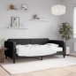 vidaXL Tagesbett mit Matratze Schwarz 100x200 cm Stoff vidaXL Tagesbett mit Matratze Schwarz 100x200 cm Stoff
