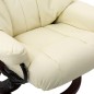 vidaXL Massagesessel Verstellbar Creme Kunstleder und Bugholz vidaXL Massagesessel Verstellbar Creme Kunstleder und Bugholz