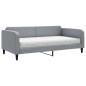 vidaXL Tagesbett mit Matratze Hellgrau 100x200 cm Stoff vidaXL Tagesbett mit Matratze Hellgrau 100x200 cm Stoff