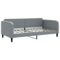 vidaXL Tagesbett mit Matratze Hellgrau 100x200 cm Stoff vidaXL Tagesbett mit Matratze Hellgrau 100x200 cm Stoff