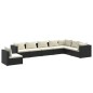 vidaXL 8-tlg. Garten-Lounge-Set mit Kissen Poly Rattan Schwarz vidaXL 8-tlg. Garten-Lounge-Set mit Kissen Poly Rattan Schwarz