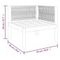 Garten-Ecksofa mit Auflagen Massivholz Akazie Garten-Ecksofa mit Auflagen Massivholz Akazie