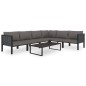 Sofa-Eckelement mit Rechter Armlehne Poly Rattan Anthrazit Sofa-Eckelement mit Rechter Armlehne Poly Rattan Anthrazit
