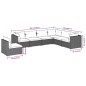 vidaXL 7-tlg. Garten-Lounge-Set mit Kissen Poly Rattan Grau vidaXL 7-tlg. Garten-Lounge-Set mit Kissen Poly Rattan Grau